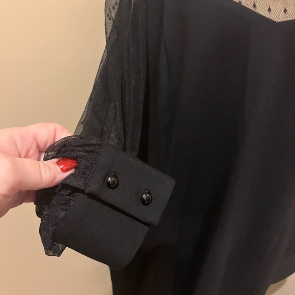 NWT Lane Bryant Mesh Yoke/Sleeve Sheath Dress, Size 18 - Picture 4 of 8